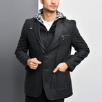 Naples Overcoat // Patterned Anthracite (Small)