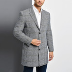 Bruges Overcoat // Checkered Gray (Small)