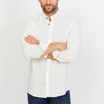 Wyatt Long Sleeve Button-Up Shirt // Pearl White (Small)
