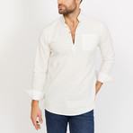 Jones Long Sleeve Button-Up Shirt // Snow White (Small)