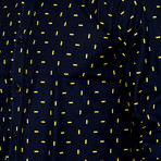 Ethan Long Sleeve Button-Up Shirt // Navy + Yellow (Small)