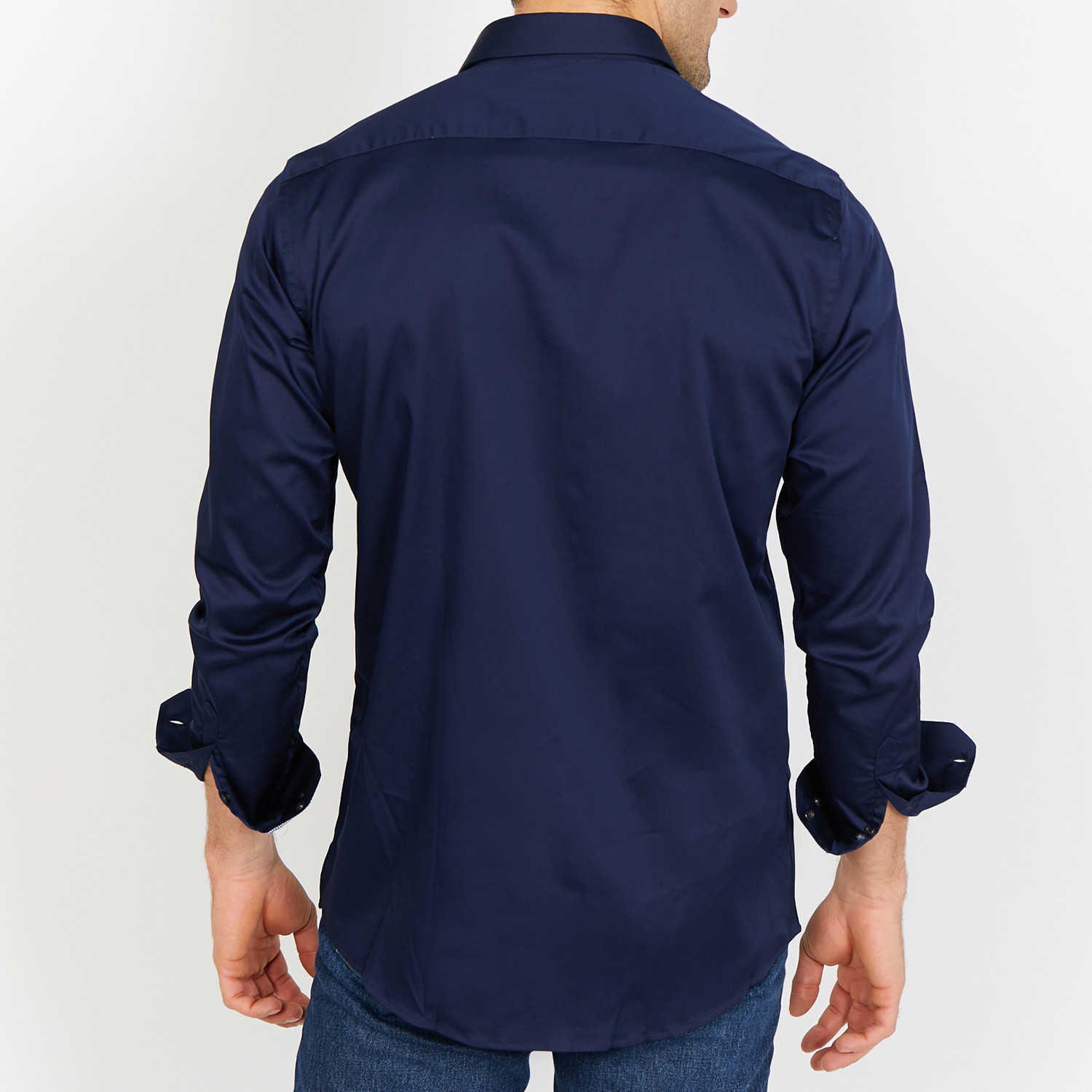 Jayden Long Sleeve Button-Up Shirt // Royal Blue (Small) - Blanc - Touch of Modern