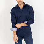 Clement Long Sleeve Button-Up Shirt // Indigo Blue (Small)