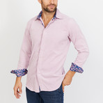 Sacha Long Sleeve Button-Up Shirt // Lilac + Purple (Large)