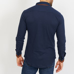Jose Long Sleeve Button-Up Shirt // Brown + Black (Small)