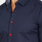 Liam Long Sleeve Button-Up Shirt // Deep Blue (Small)