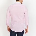 Carter Long Sleeve Button-Up Shirt // Shell Pink + White (X-Large)