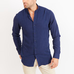 Liam Long Sleeve Button-Up Shirt // Teal Blue (Small)