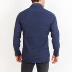 Lucas Long Sleeve Button-Up Shirt // Navy Blue + Red (2X-Large)