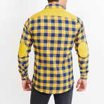 Alden Checkered Long Sleeve Button-Up Shirt // Yellow + Blue (Medium)