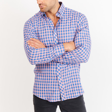Jacob Long Sleeve Button-Up Shirt // Marine Blue (Medium)