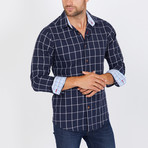 Dickinson Long Sleeve Button-Up Shirt // Royal Blue + White (Small)