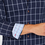 Dickinson Long Sleeve Button-Up Shirt // Royal Blue + White (Small)