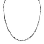 Men's Oval Byzantine Chain // Silver