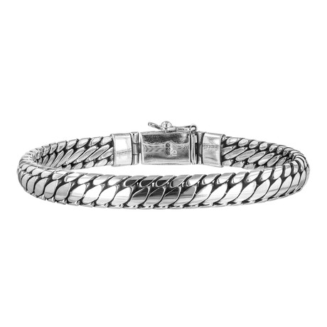 Bali Silver Link Bracelet // Silver