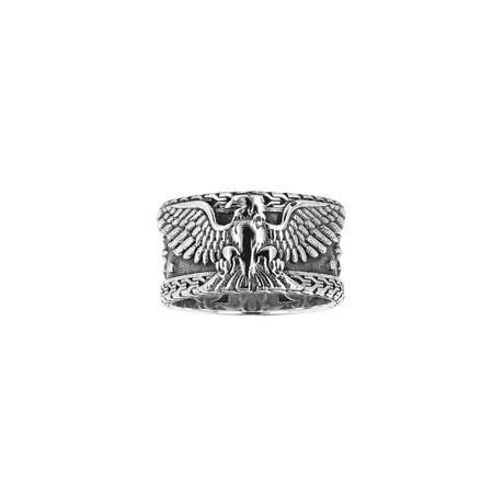 Men's Eagle Band Ring // Silver (9)