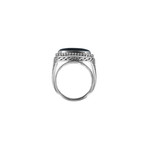 Men's Hematite Ring // Silver + Gray (10)