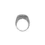 Men's Basket Weave Ring // Silver (9)