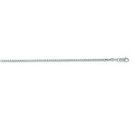 Solid 14K White Gold Diamond Cut Gourmette Chain // 2.0mm (18")