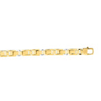 Solid 14K Yellow + White Gold Bracelet // 7.0mm