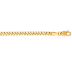 Solid 14K Yellow Gold Diamond Cut Gourmette Chain // 3.0mm (18")