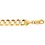 Solid 10K Yellow Gold Diamond Cut Comfort Curb Chain // 8.2mm