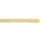 Solid 14K Yellow + White Gold Satin Panther Bracelet // 12.3mm