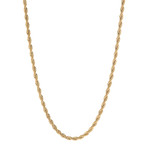 Solid 10K Yellow Gold Diamond Cut Royal Rope Chain // 3.5mm (18")