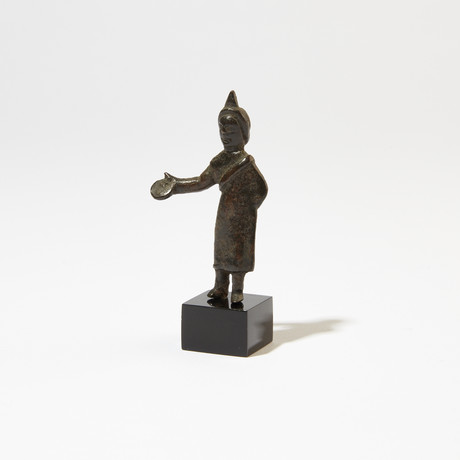 Etruscan Bronze Priest Pouring Libation // 3rd Century BC