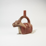 Precolumbian Llama Effigy Bottle // 450 - 550 AD