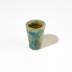 Egyptian Blue-Green Faience Kohl Cup // c. 7th Century BC