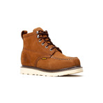 Bonanza // Men's 6'' Moc-Toe Wedge Boots // Nubuck Brown (US: 6.5)