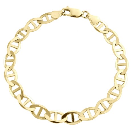 Solid 10K Yellow Gold Mariner Chain Bracelet // 6.0mm