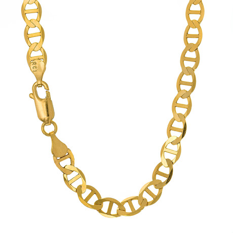 Solid 10K Yellow Gold Mariner Chain // 6.0mm (20")