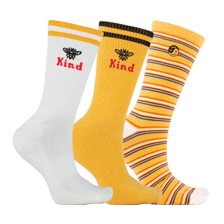 Bee Kind & Good Socks // 3 Pack