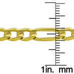 Solid 14K Gold Figaro Bracelet // 6mm
