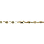 Solid 14K Gold Bullet Link Necklace // 5.5mm (22")