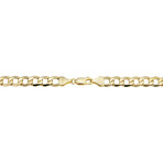Hollow 14K Gold Curb Link Necklace // 7mm (22")