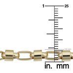 Solid 14K Gold Bullet Link Necklace // 5.5mm (22")