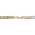 Semi-Solid 14K Gold Curb Link Necklace // 11mm