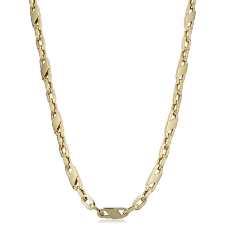 Solid 14K Gold Fancy Mariner Link Necklace // 6.2mm (22")