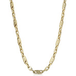 Solid 14K Gold Fancy Mariner Link Necklace // 6.2mm (22")