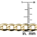Hollow 14K Gold Curb Link Necklace // 7mm (22")