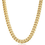 Hollow 14K Gold Miami Cuban Link Necklace // 9.3mm