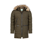Santano Winter Long Coat // Olive (2XL)