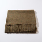 Scottish Cashmere Unisex Scarf // Khaki