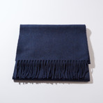 Scottish Cashmere Unisex Scarf // Navy