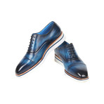 Smart Casual Leather Oxfords // Blue (US: 8.5)