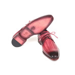 Hand-Painted Derby Shoes // Pink + Purple (Euro: 46)