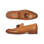 Woven Leather Tassel Loafers // Camel (Euro: 39)